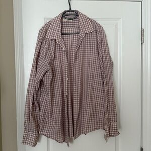 John Varvatos Pink Checkered Shirt